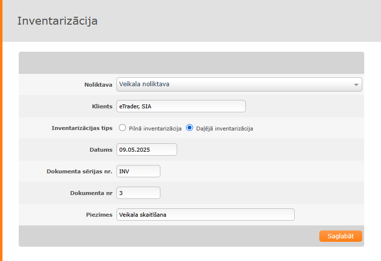 Jauna inventarizācija